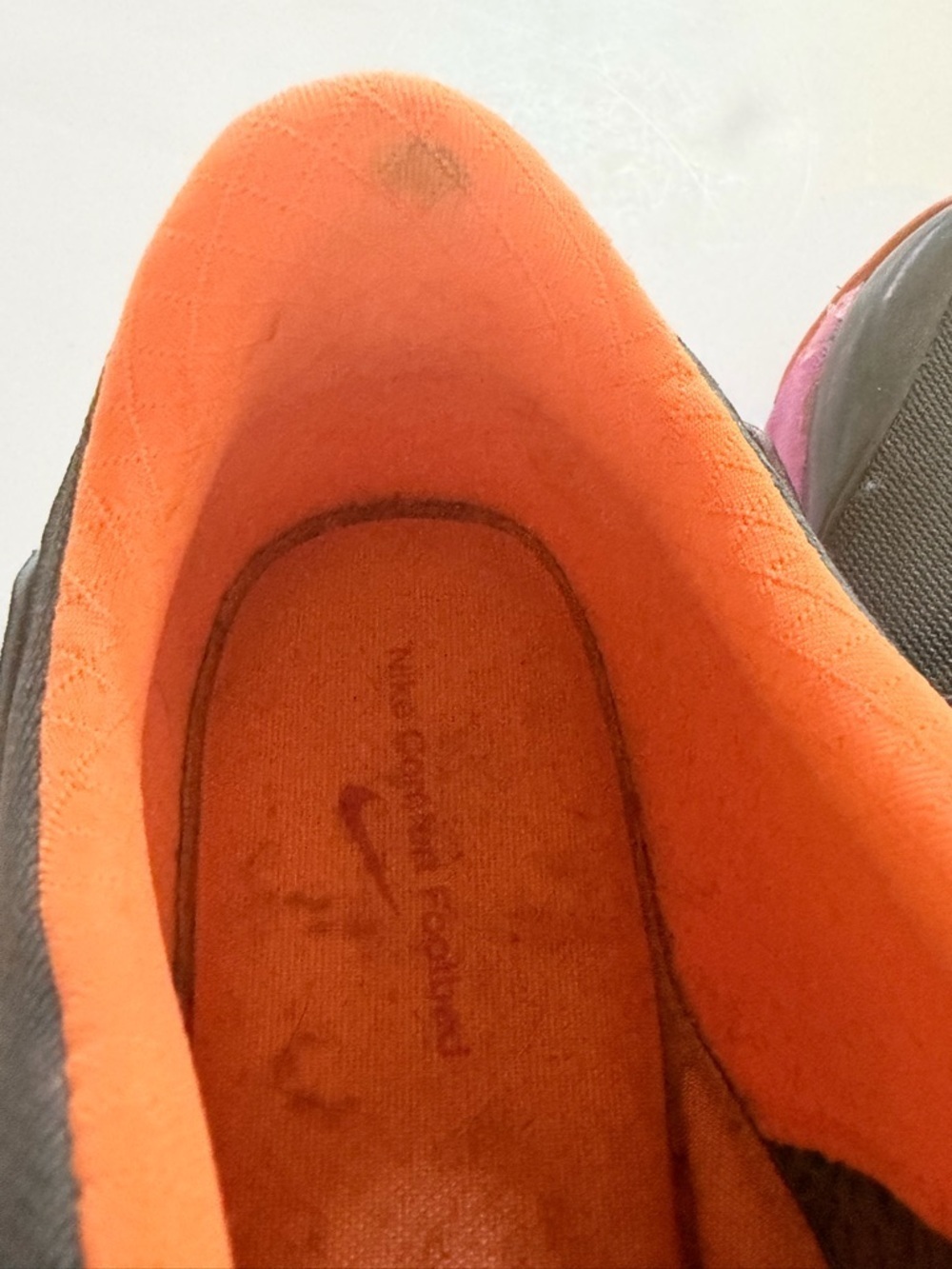 Nike Women’s Training Sneakers Gray Orange Pink Size 6.5 Athletic Gym Shoes - Picture 9 of 10